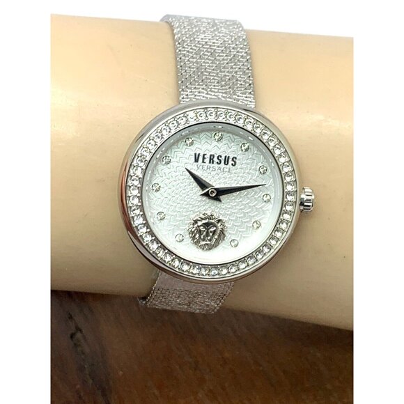 Versus by Versace Women's Watch VSPZJ0421 Silver Dial Mesh Steel Band 28mm - Picture 11 of 14